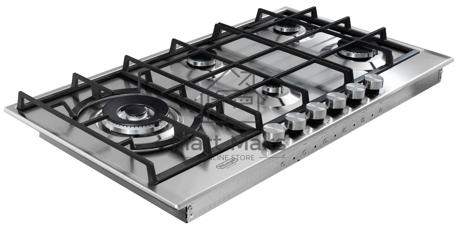 Газовая варочная панель DeLonghi NSL 590D X RUS независимая, нержавеющая сталь