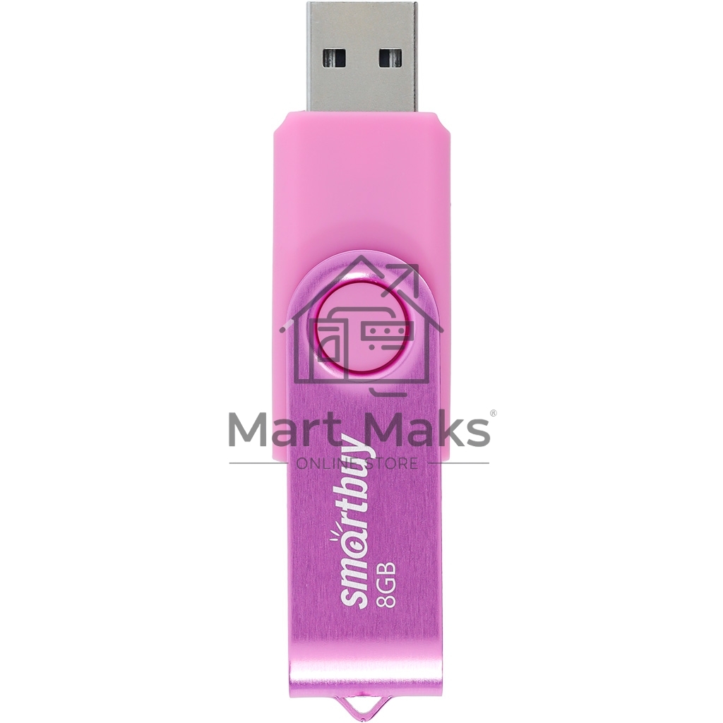 Флешка USB R/W SmartBuy R/W Twist Pink (SB008GB2TWP), 8Gb, USB 2.0, R/W 15/5, розовый