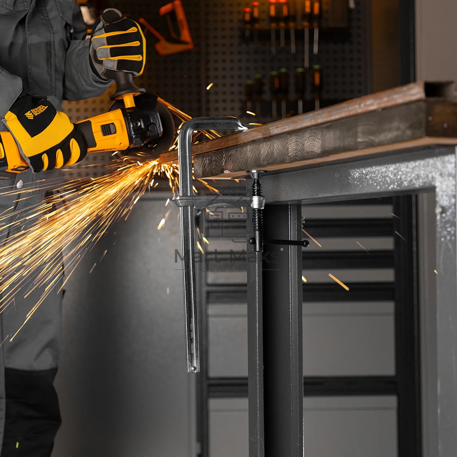 Струбцина Denzel F-образная, 120x300 мм, кованая