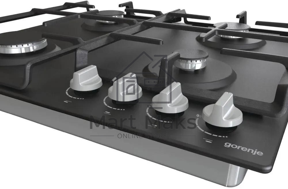 Газовая варочная панель Gorenje G641EXB, 4 конфорки, металл, черный