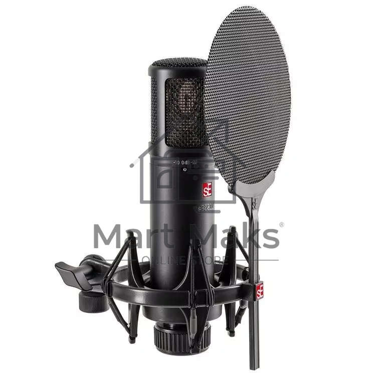 Микрофон конденсаторный sE Electronics SE 2300 20 Гц - 20 кГц, кардиоида, восьмерка, всенаправленная, комплектация: металлический поп-фильтр, держатель типа паук, резьбовой переходник на микрофонную стойку