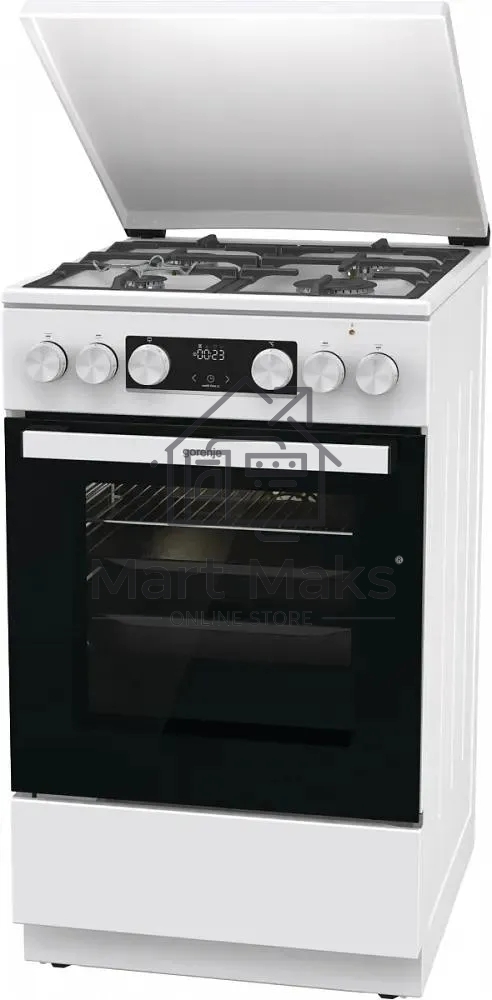 Плита комбинированная Gorenje GK5C42WF-B белый, конфорок 4 газовых, духовка 70 л, 50 см x 85 см x 59.4 см