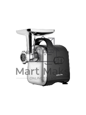 Мясорубка электрическая BRAYER 1602BR черный, 2000 Вт, 2.0 кг/мин, реверс, защита от перегрузки, металлический лоток, насадки - 5