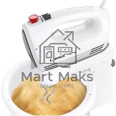 Миксер Bosch MFQ2600G белый, ручной, 375 Вт, 3 л, 4 скорости