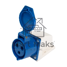 Розетка стационарная для наружной установки PPC 123 2Р+РЕ 32А 220В IP44 Jazzway