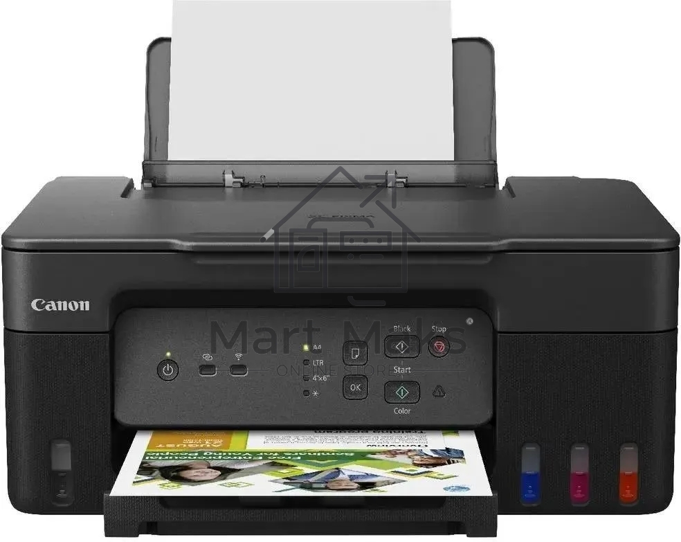 МФУ струйный Canon PIXMA G3430 (5989C009), A4, цветное, печ. 11 стр/мин. (ч/б) 6 стр/мин. (цвет), скан. до 3.16 стр/мин., 4800 x 1200 dpi (печать) 600x1200dpi (скан.), USB, Wi-Fi, Air Print, Mopria