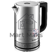 Чайник электрический BRAYER BR1060 2200 Вт, 1.7 л, стальной/черный