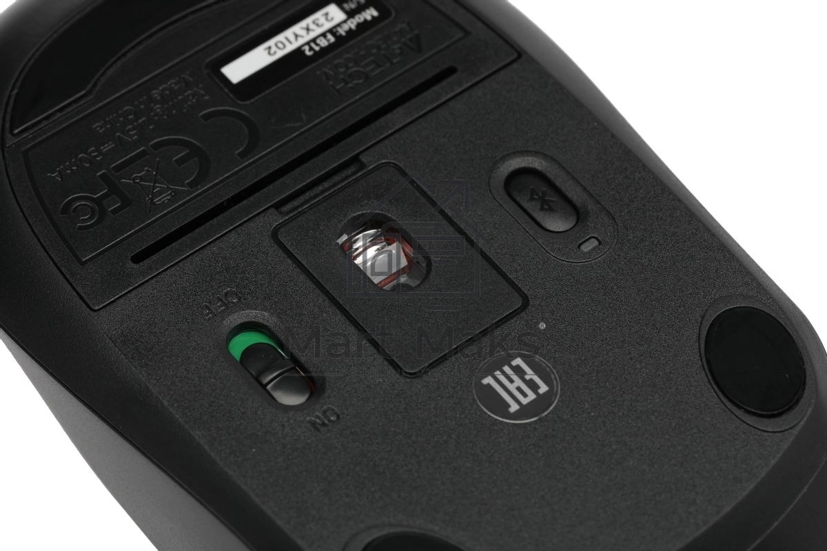 Мышь беспроводная A4Tech Fstyler FB12 белый/черный, 1200 dpi, радиоканал, Bluetooth, USB, кнопки - 3