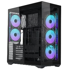 Корпус ATX Eurocase M4801 black, без БП, закаленное стекло 2 стороны