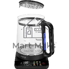 Чайник электрический Red Solution KG1330D 2л. 2000Вт прозрачный/черный корпус: пластик/стекло