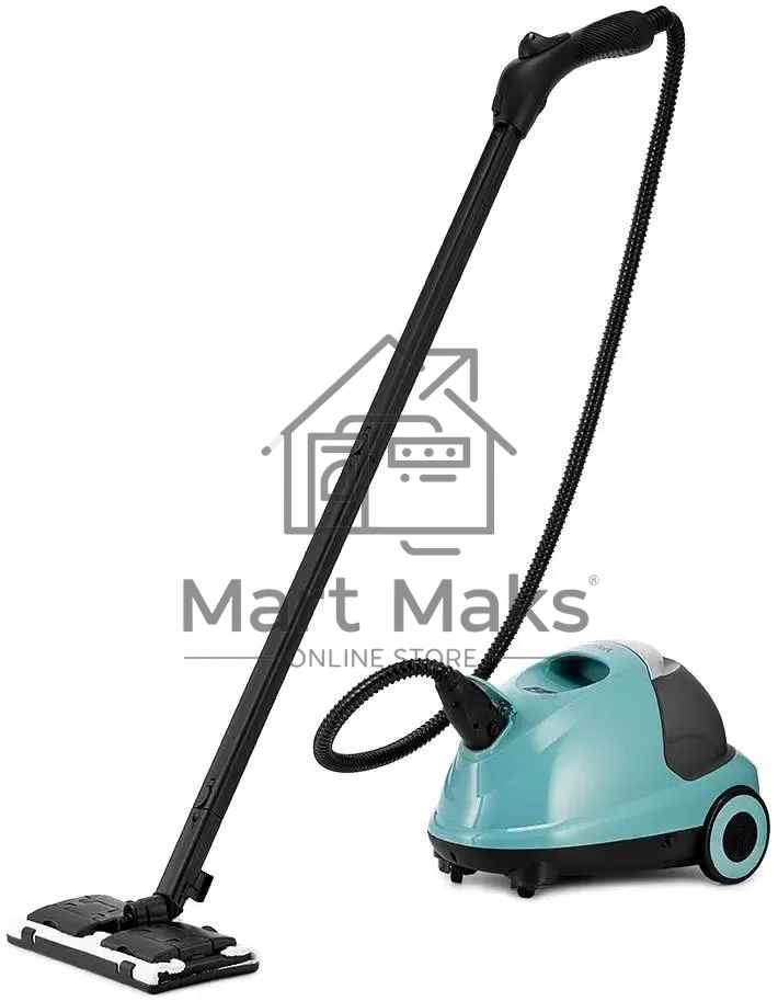 Пароочиститель напольный Kitfort КТ-9187 2000Вт черный/бирюзовый