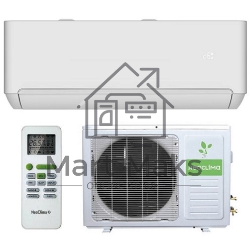 Кондиционер сплит-система настенного типа Neoclima Pro-Health NS/NU-HAP18T 18000 BTU, 50 м², 30/44 дБ, охлаждение, обогрев, осушение, белый
