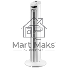 Колонный вентилятор BRAYER BR4958WH, механ.упр.,пульт ДУ,вращение90°,мощ-ть50Вт,защита от перегрева