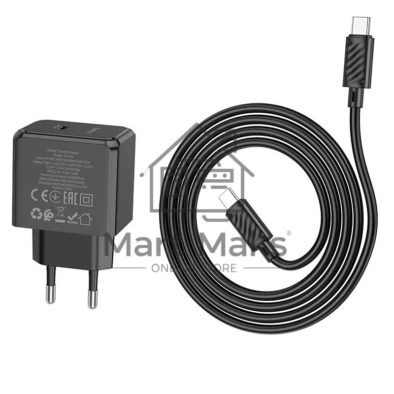 Сетевое зарядное устройство HOCO (6942007603843) CS13Aaa 1Type-C PD 20W, черный