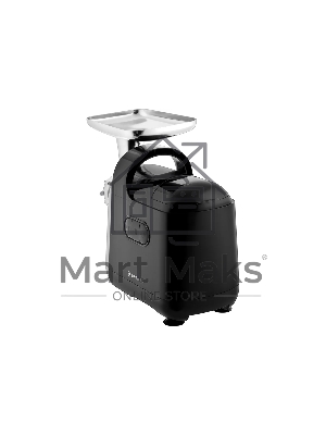 Мясорубка электрическая BRAYER 1602BR черный, 2000 Вт, 2.0 кг/мин, реверс, защита от перегрузки, металлический лоток, насадки - 5