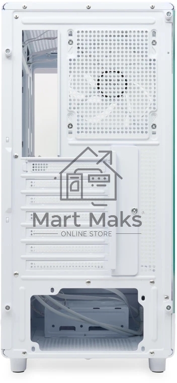 Компьютерный корпус HSPD F510, Panoramic Mid Tower, белый, TG, 0.5 SPCC, 3x120мм ARGB ATX, mATX, mITX 180/280/160мм 1x2.5