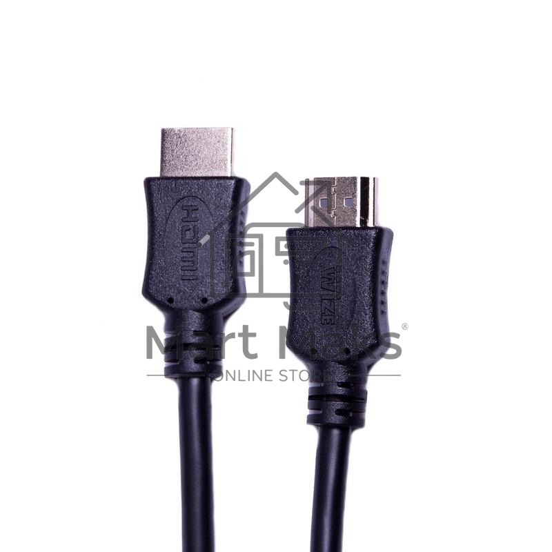 Кабель HDMI C-HM-HM-5M Wize, 5 м, v.2.0, 19M/19M, позол.разъемы, экран, черный, пакет