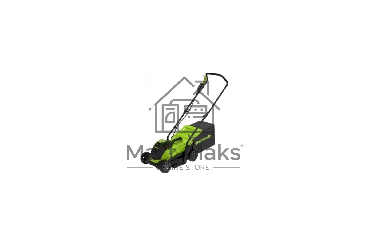 Газонокосилка аккумуляторная GreenWorks GD24LM33k4, 24v, 33 см, 1хАКБ 4А·ч и ЗУ (2516107UB)