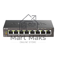 Коммутатор D-Link DGS-1008P/F3A, 8×1 Гбит/с, неуправляемый