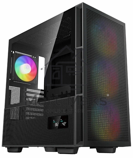 Компьютерный корпус DeepCool CH560 Digital черный (R-CH560-BKAPE4D-G-1) (ATX, без БП, 2хUSB, с окном)