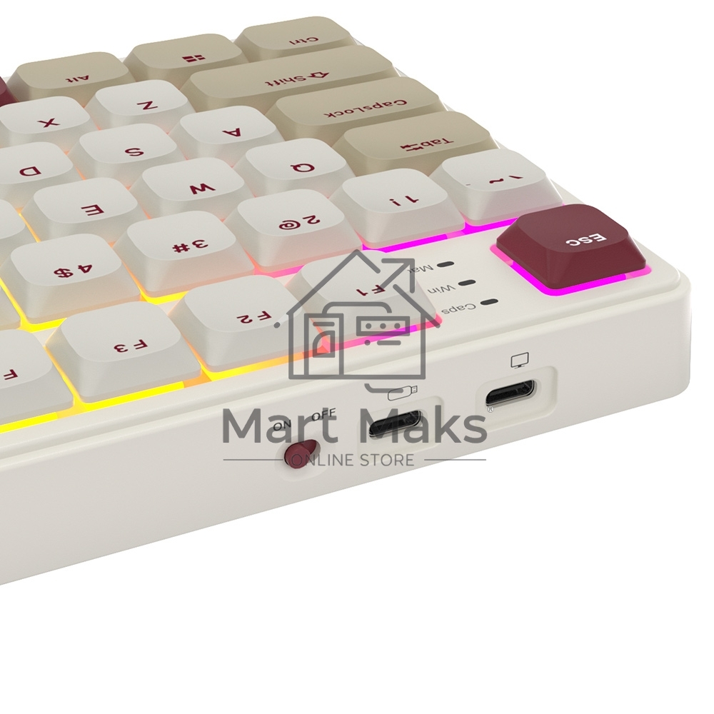 Клавиатура Royal Kludge RK N80 Red switch/Rosy Clouds