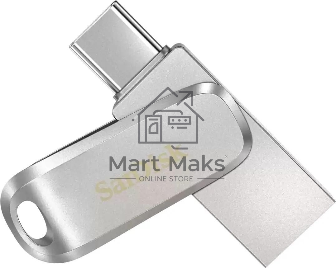 Флешка USB R/W Sandisk Ultra Dual Drive Luxe 32ГБ, USB3.0, серебристый