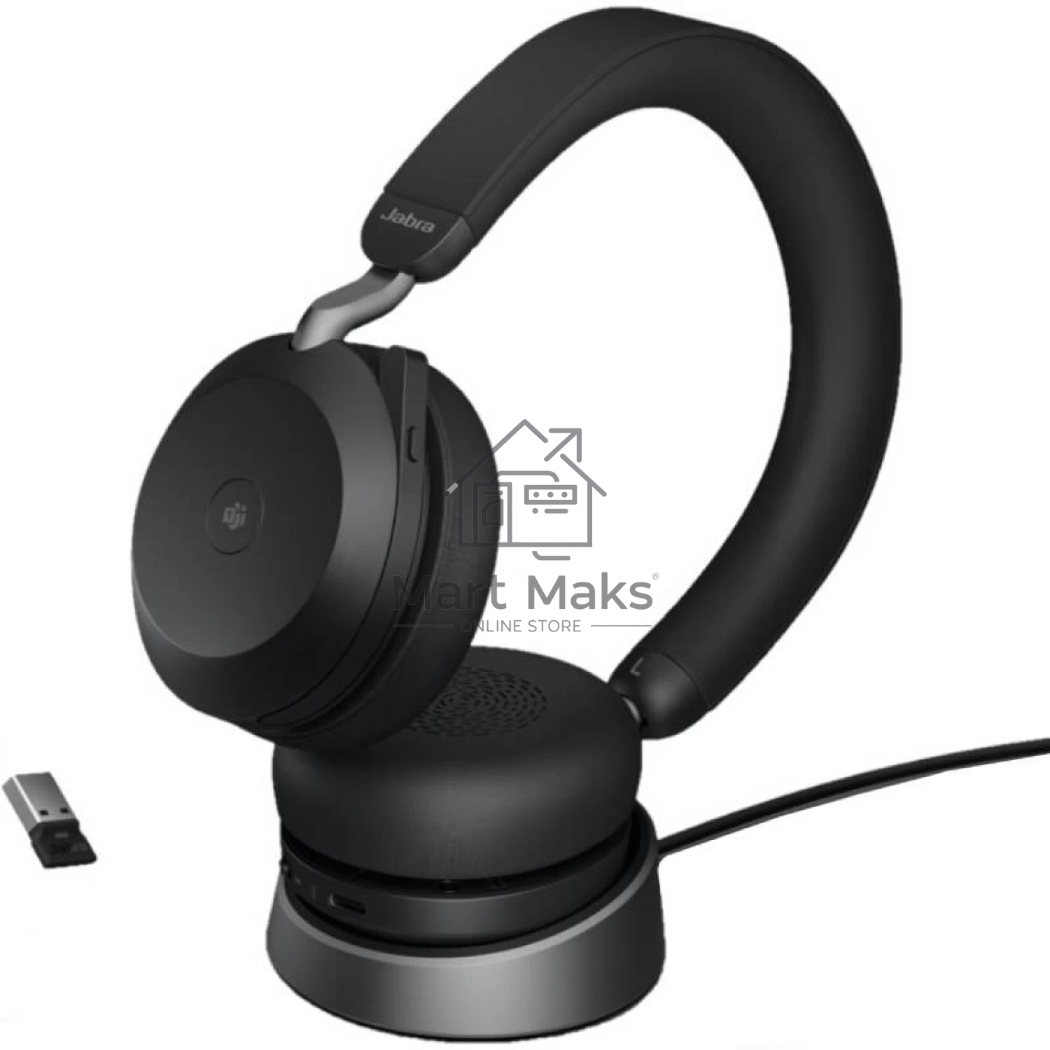 Гарнитура беспроводная Jabra Evolve 2 75, Link380a MS Stereo Stand Black