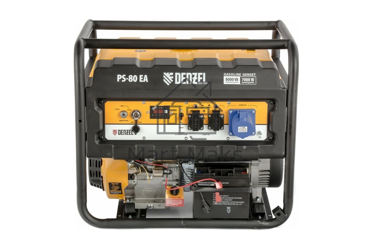 Электрогенератор бензиновый Denzel PS 80 EA, 8 кВт, 85 дБ, 90 кг