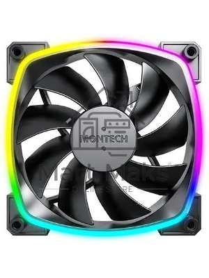 Вентилятор для корпуса Montech AX120 ARGb 120х120x25 черный 4-pin 27дБ (AX120 PWM BLACK) Ret