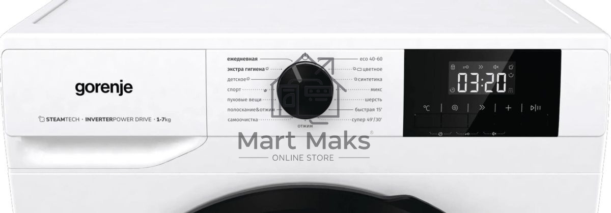 Стиральная машина Gorenje W1NGPI72SBS/C белый, загрузка фронтальная 7 кг, 1200 об/мин., класс: А