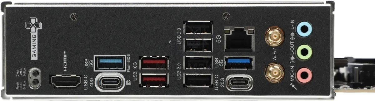 Материнская плата MSI X870E GAMING PLUS WIFI, AM5, AMD X870E, 4xDDR5, 4xSATA, 3xM.2, 1xPCIe 5.0 x16, 1xPCIe 4.0 x4, 2xPCIe 3.0 x1, 1xHDMI, 1xUSB Type-C, 1x5Gb LAN, Wi-Fi 7, Bluetooth 5.4, 2xUSB-C 20Gbps, 1xUSB-C 40Gbps, 2xUSB-A 5Gbps, 2xUSB-A 10Gbps, 4xUS