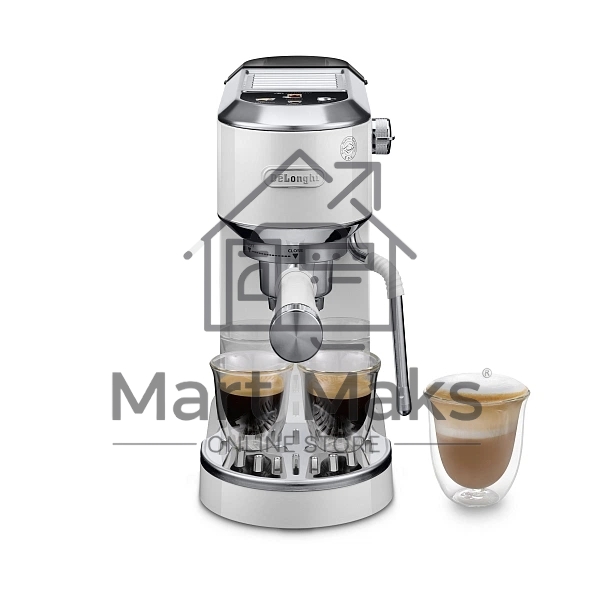 Кофеварка рожковая DeLonghi EC890.WI белый, молотый, 1,1 л, 1450 Вт, 15 бар