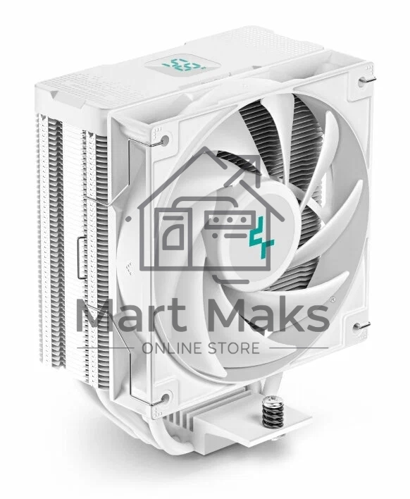 Кулер DEEPCOOL AG400 DIGITAL WH белый 120мм алюминий+медь 2100rpm 31.6db 4-pin 220W 152мм