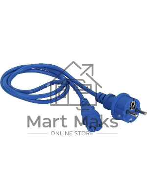 Шнур питания Lanmaster LAN-PP13/SH-0.5-BL C13-Schuko проводник.:3x0.75мм2 0.5м 220В 10А (упак.:1шт) синий