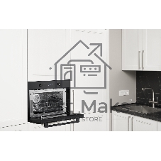 Духовой шкаф компактный с СВЧ встраиваемый Weissgauff OE 449 PDB Black Edition черный