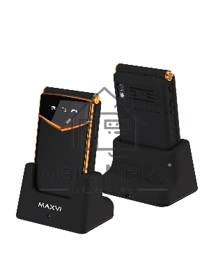 Мобильный телефон Maxvi E11ds черный/золотой