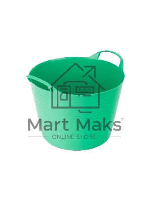 Ведро гибкое сверхпрочное, 28 л, зеленое, Россия Сибртех