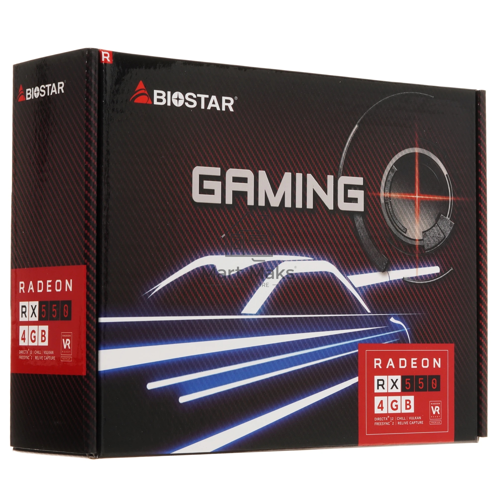 Видеокарта Biostar AMD Radeon RX 550 4Gb RX550-4GB PCI-E 128bit GDDR5 1100/6000 DVIx1 HDMIx1 DPx1 HDCP Ret