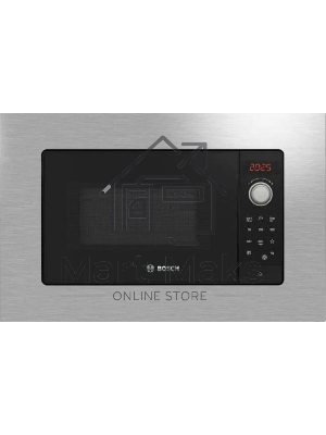 Встраиваемая микроволновая печь Bosch BFL623MS3 нержавеющая сталь, 20 л, 800 Вт, переключатели - поворотный механизм/сенсор