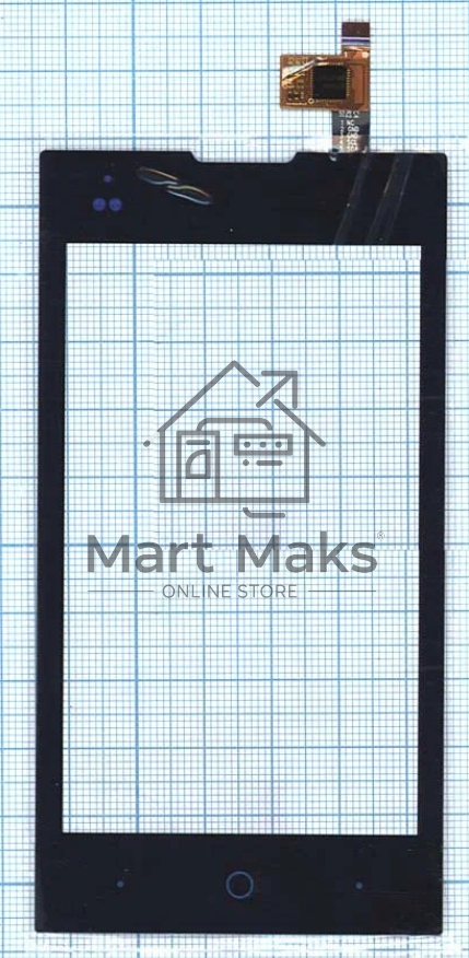 Сенсорное стекло (тачскрин) для ZTE V815W, черное
