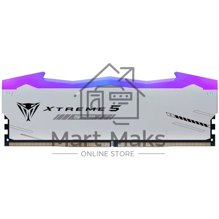 Оперативная память Patriot Viper Xtreme 5, DDR5, 32Gb (2x16Gb), 6000MHz, CL30, DIMM, с радиаторами, RGB, серебристый
