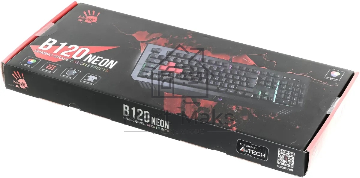 Клавиатура A4Tech Bloody B120N проводная USB черный