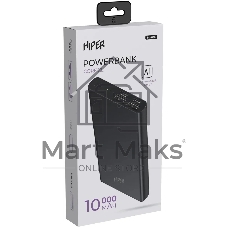 Портативный аккумулятор HIPER CORE XL Metal черный (10000 мА·ч)