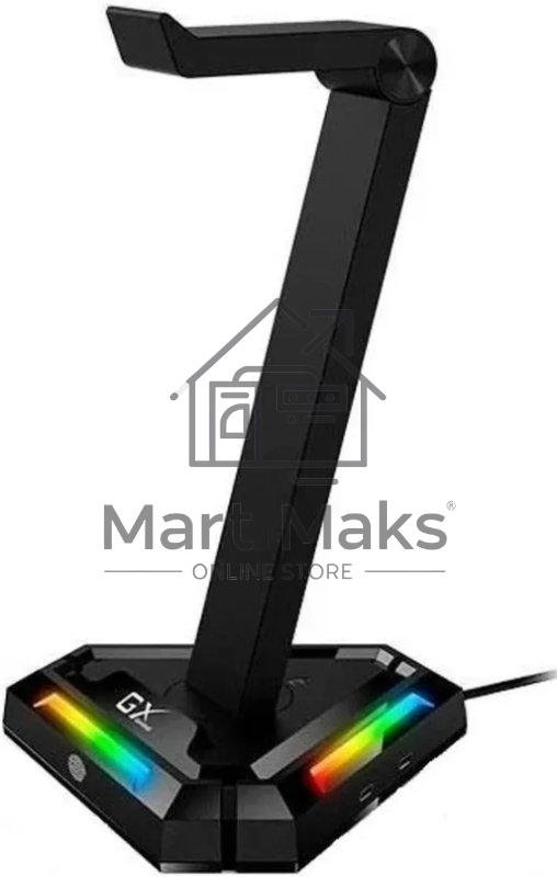 Держатель для наушников Headphone stand Genius GX-UH100, RGB, USB-A x2 / USB-C x2, USB 2.0