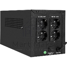 Источник бесперебойного питания ExeGate Power NB-2200.LED.AVR.4SH / 2200 ВА / 1300 Вт / 4 x CEE 7 (евророзетка)
