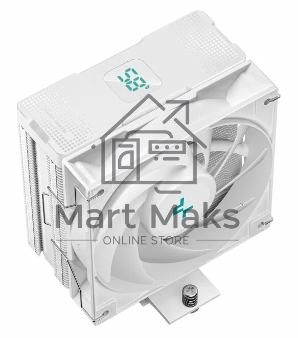 Кулер DEEPCOOL AG400 DIGITAL WH белый 120мм алюминий+медь 2100rpm 31.6db 4-pin 220W 152мм