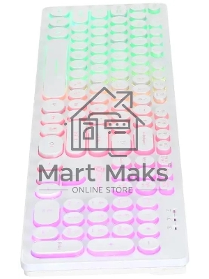 Клавиатура проводная Oklick 420MRL 1091227, USB, белый