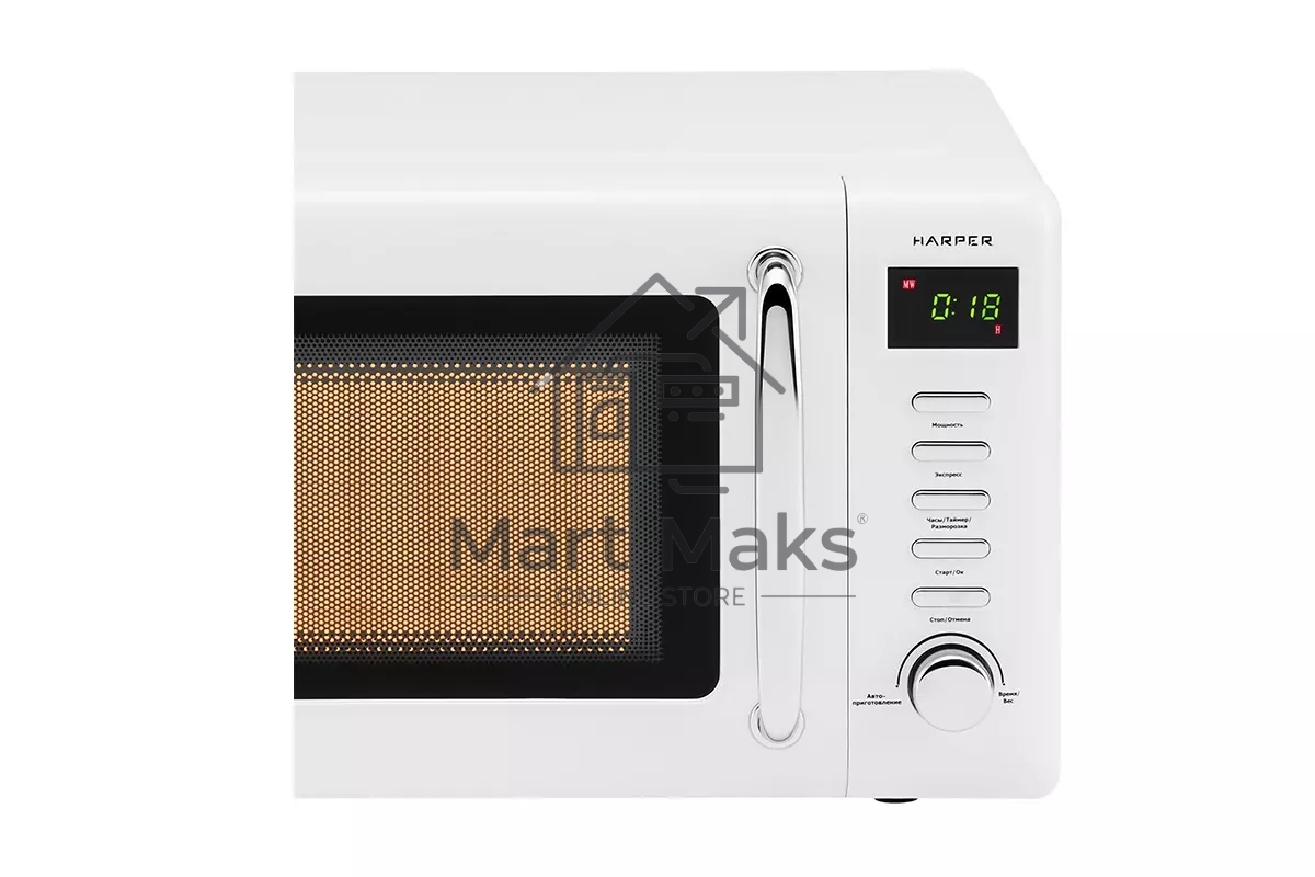 Микроволновая печь Harper HMW-20ST02 белый, 20 л, 700 Вт, переключатели - кнопки/поворотный механизм
