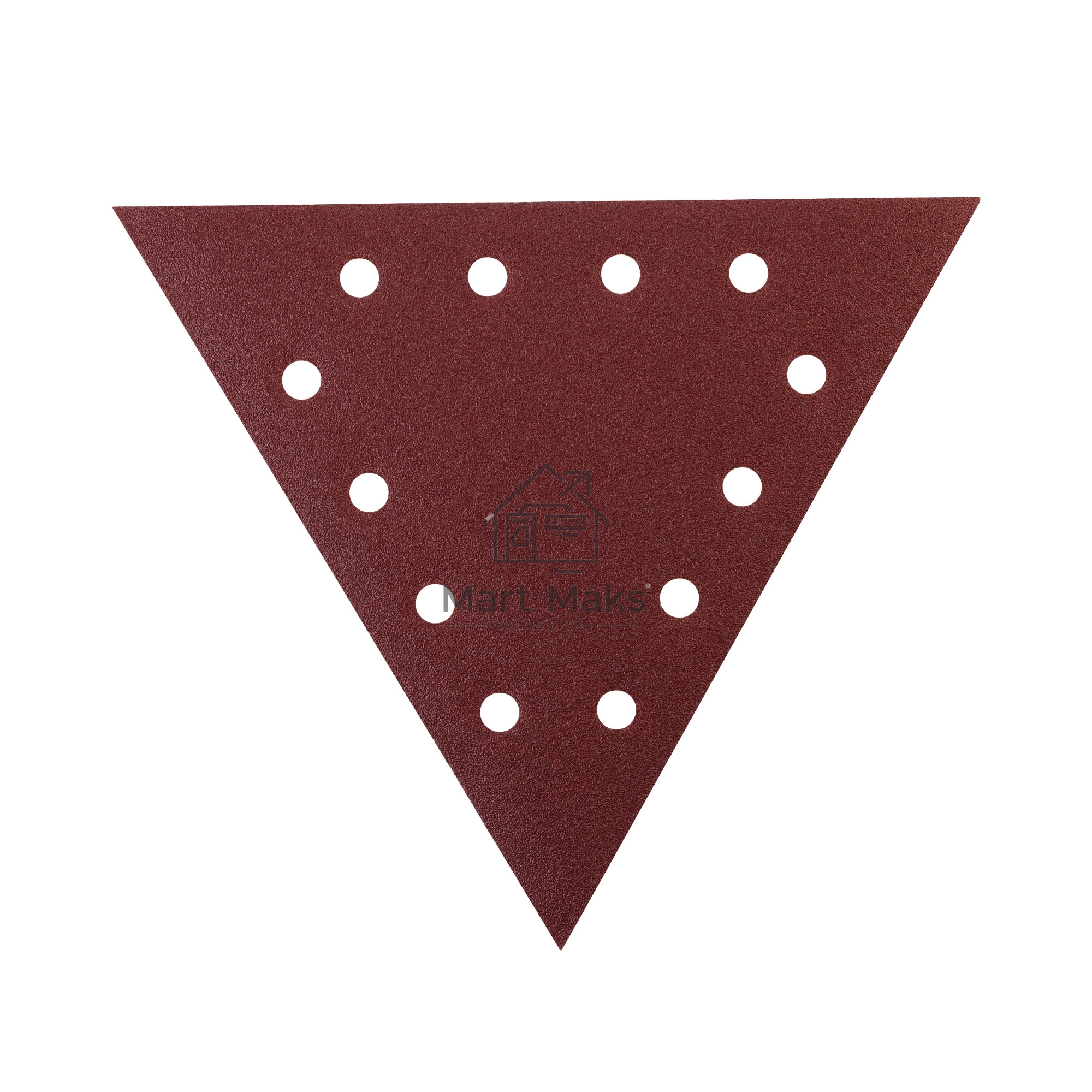 Треугольник шлифовальный PATRIOT на липучке, 285мм, 12 отверстий, Р60, 10 шт