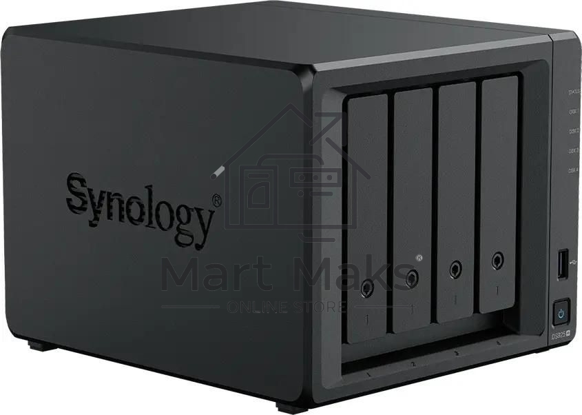 Сетевое хранилище Synology DiskStation DS925+ black (AMD Ryzen V1500B/4Gb/4 pcs (3.5